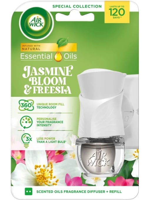 Produse noi | Odorizant electric + rezerva jasmine bloom freesia air wick, 19 ml | 1001cosmetice.ro