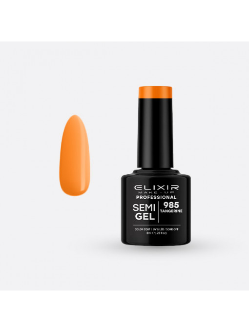 Unghii | Oja semipermanenta semi gel elixir makeup professional 985, 8 ml | 1001cosmetice.ro