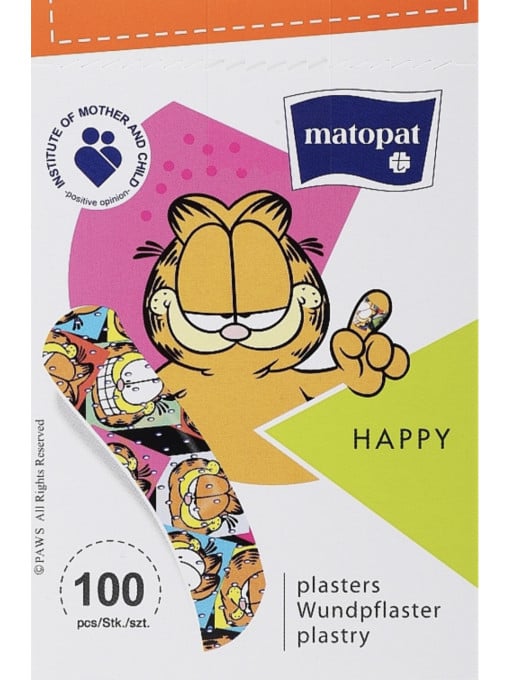 Plasturi pentru copii Happy Garfield, Bella Matopat, 100 bucati