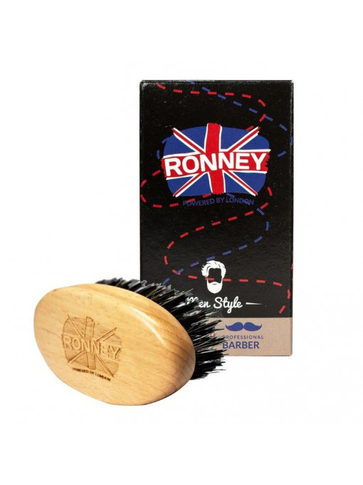 Ronney men style perie din lemn light pentru barba scurta 008 light 1 - 1001cosmetice.ro