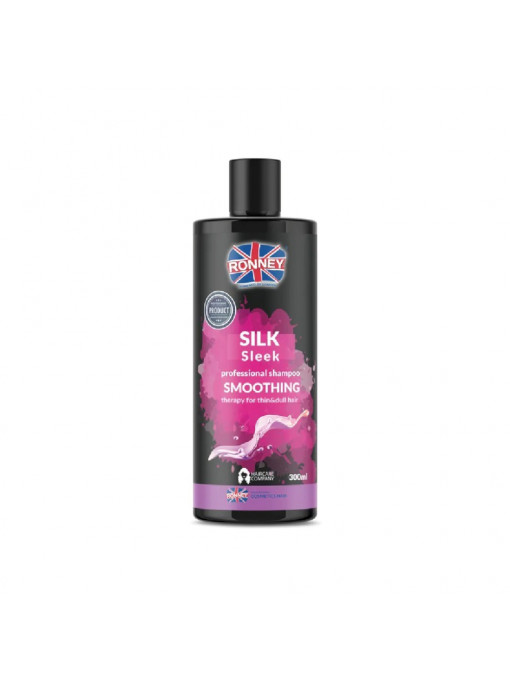 Ronney silk sleek professional shampoo smoothing sampon profesional pentru par subtire si lipsit de volum 300 ml 1 - 1001cosmetice.ro