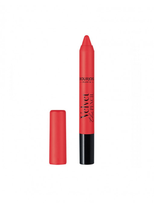 Bourjois | Ruj de buze tip creion, bourjois velvet the pencil peche mignon 12 | 1001cosmetice.ro