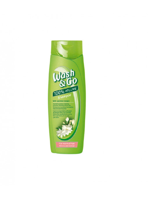 Wash & go | Sampon cu extract de iasomie pentru hidratarea parului, wash & go, 360 ml | 1001cosmetice.ro