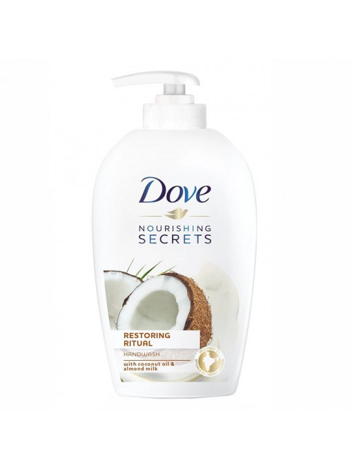 Dove | Sapun-crema lichid dove restoring ritual with coconut oil & almond milk, 250 ml | 1001cosmetice.ro