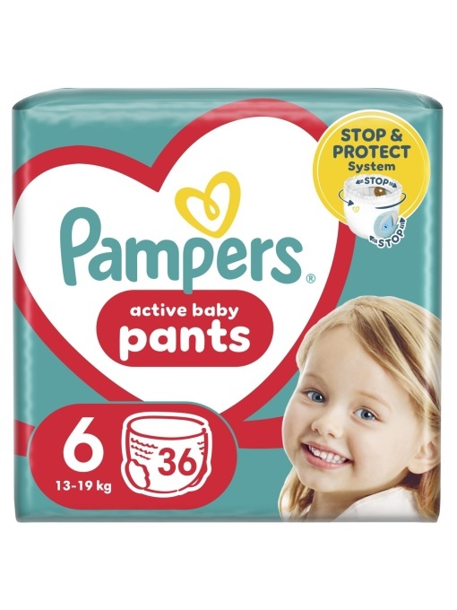 Produse cosmetice online - 1001cosmetice.ro | Scutece chilotei pentru copii, baby dry pants pampers, nr.6, 13-19 kg, pachet 36 bucati | 1001cosmetice.ro