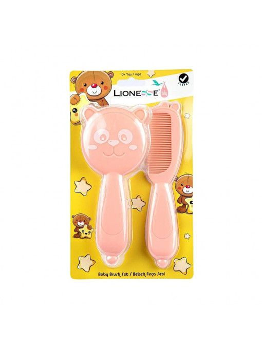 Par | Set de perie si pieptan baby roz 2040 lionesse | 1001cosmetice.ro