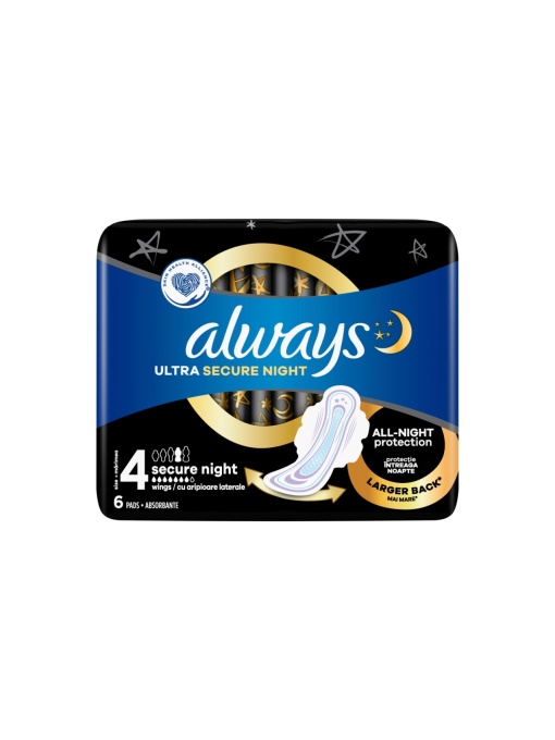 Corp, always | Absorbante always duo ultra secure night 4, pachet 6 bucati | 1001cosmetice.ro