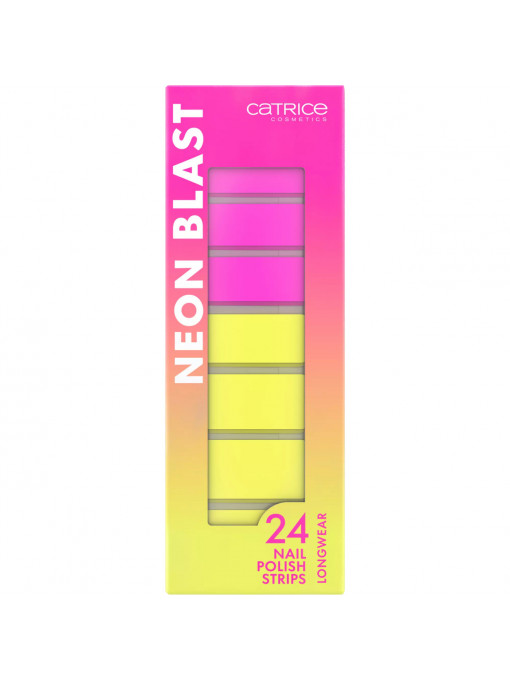 Catrice | Abtibilduri pentru unghii neon, neon blast nail polish blast, catrice, 24 bucati | 1001cosmetice.ro