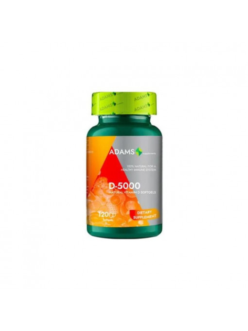 ADAMS D 5000 VITAMINA D NATURALA SUPLIMENTE ALIMENTARE 120 CAPSULE GEL