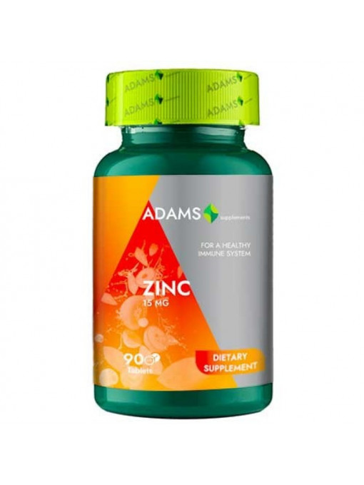 Afectiuni | Adams supplements zinc 15 mg cutie 90 tablete | 1001cosmetice.ro