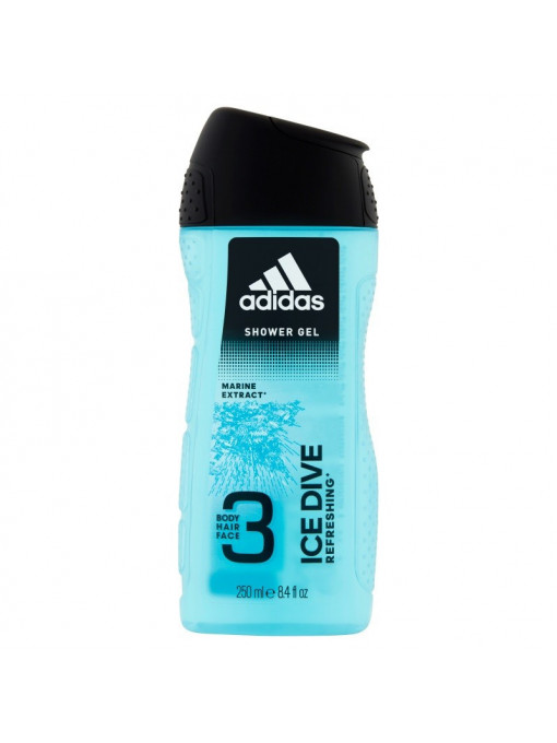 Gel de dus, adidas | Adidas ice dive refreshing 3in1 gel de dus | 1001cosmetice.ro