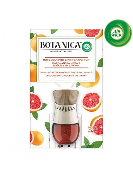 Air wick botanica odorizant de camera electric + rezerva menta marocana si grepfrut roz 1 - 1001cosmetice.ro