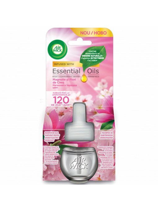 Air wick | Air wick essential oils magnolia & cherry blossom rezerva aparat electric camera | 1001cosmetice.ro