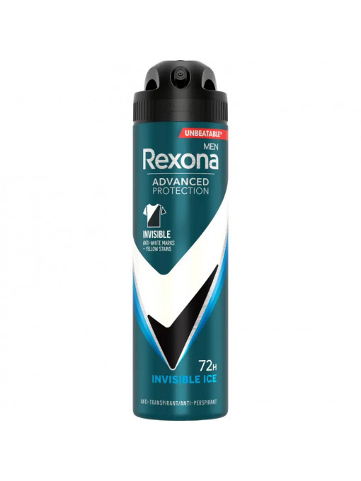 Antiperspirant deodorant spray Advance Protection Invisible Ice, Rexona Men, 150 ml