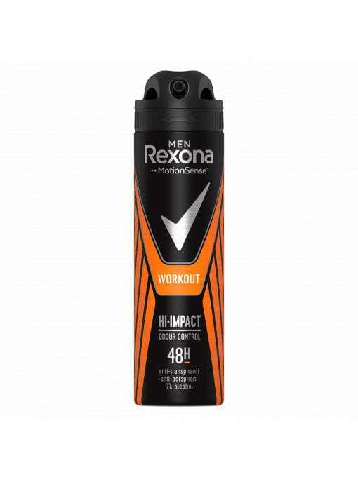 Parfumuri barbati, rexona | Antiperspirant deodorant spray workout hi-impact 48h, rexona men, 150 ml | 1001cosmetice.ro