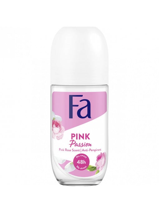 Antiperspirant Roll-On Pink Passion 48h Fa, 50 ml