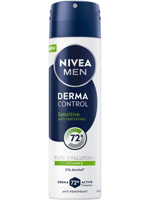 Antiperspirant spray Derma Control Sensitive, Nivea Men, 150 ml