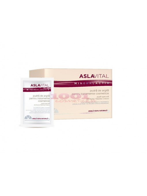 Aslavital | Aslavital mineral activ pudra de argila pentru tratamente cosmetice | 1001cosmetice.ro