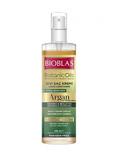 Sampon &amp; balsam, aplicare: balsam | Bioblas argan oil liquid conditioner balsam | 1001cosmetice.ro