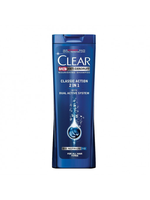 Clear | Clear men classic action 2in1 sampon antimatreata with bio nutrium 10 | 1001cosmetice.ro