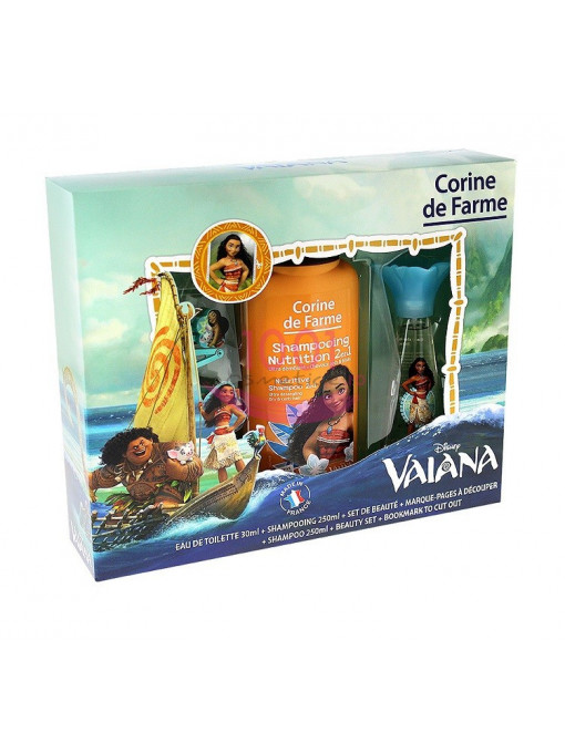 Parfumuri copii | Corine de farme set disney vaiana edt 30 ml+ sampon 250 ml+ set beauty | 1001cosmetice.ro