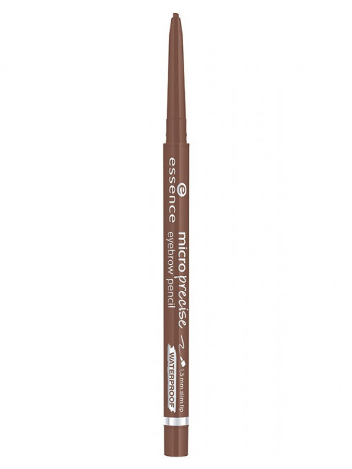 Creion retractabil pentru sprancene, Micro Precise Eyebrow Pencil Waterproof, Essence, Light Brown 02