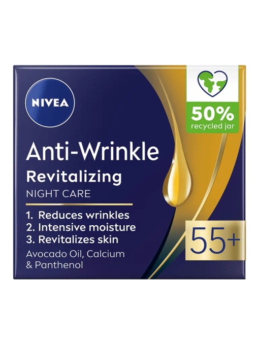 Crema Anti-Rid de noapte, Revitalizanta 50+, Nivea, 50 ml