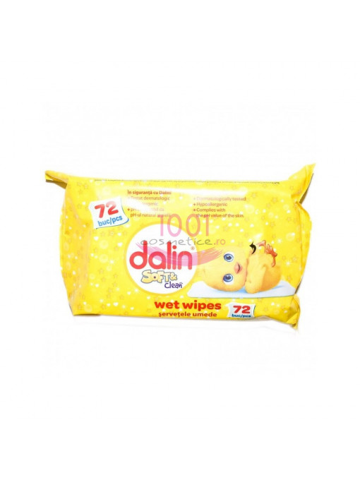 Ingrijire copii, dalin | Dalin servetele umede 72 bucati | 1001cosmetice.ro