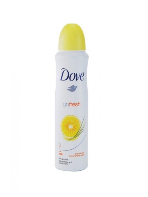 Spray &amp; stick dama, dove | Dove go fresh 48h antiperspirant spray grapefruit & lemongrass scent 150 ml | 1001cosmetice.ro