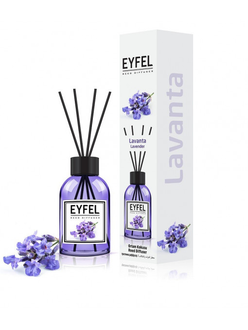 Odorizante camera, eyfel | Eyfel reed diffuser odorizant betisoare pentru camera cu miros de lavanda | 1001cosmetice.ro