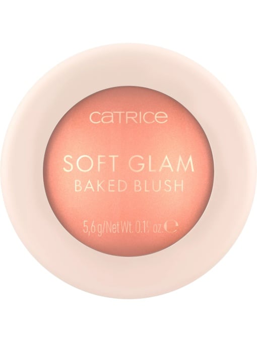 Fard de obraz cu efect satinat Soft Glam Baked Blush Peachy Breeze 020 Catrice