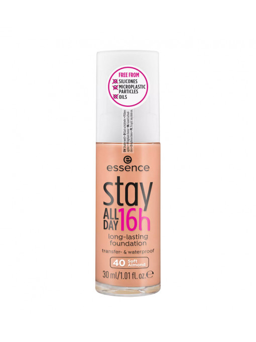 Make-up, essence | Fond de ten stay all day 16h, essence, soft almond 40 | 1001cosmetice.ro