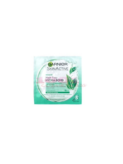 Garnier skin naturals moisture+ freshness masca servetel purificatoare cu extract de ceai verde 1 - 1001cosmetice.ro