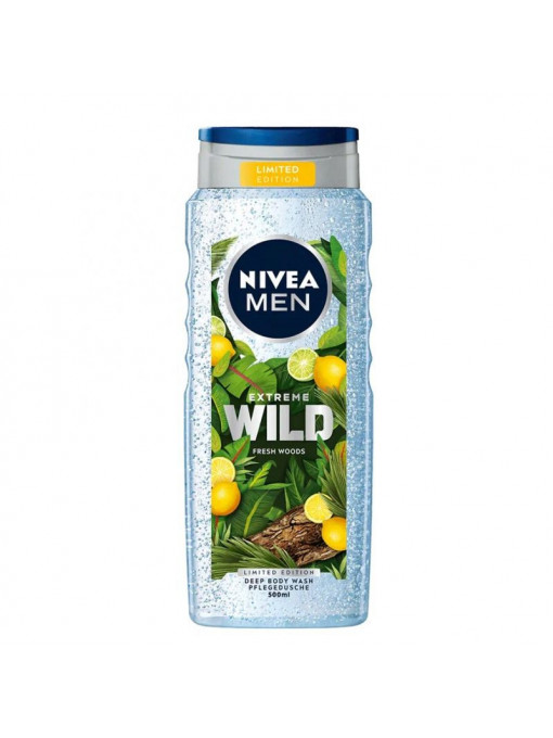 Nivea | Gel de dus extreme wild fresh woods, nivea men, 500 ml | 1001cosmetice.ro