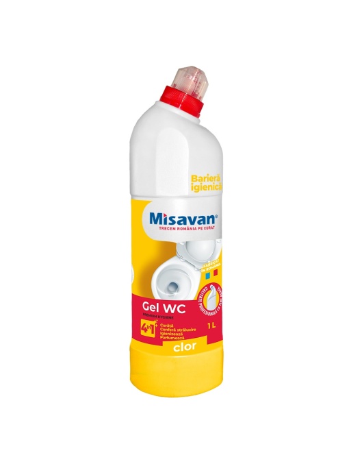 Pardoseli | Gel wc cu clor 4‑in‑1 misavan, 1 l | 1001cosmetice.ro