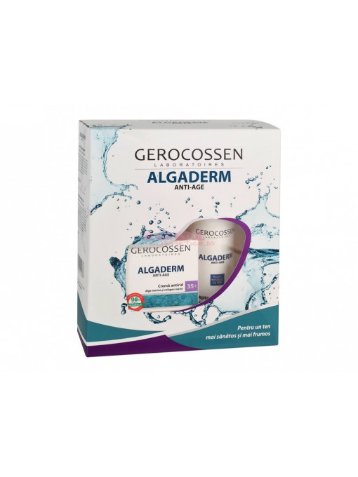 Gerocossen algaderm anti-age 35+ crema antirid + lapte demachiant 200 ml set 1 - 1001cosmetice.ro