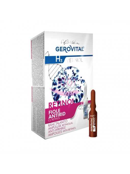 Seruri &amp; fiole, gerovital | Gerovital h3 retinol fiole antirid | 1001cosmetice.ro
