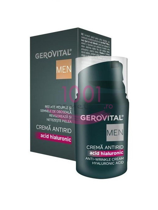 Creme fata | Gerovital men acid hialuronic crema pentru fata | 1001cosmetice.ro