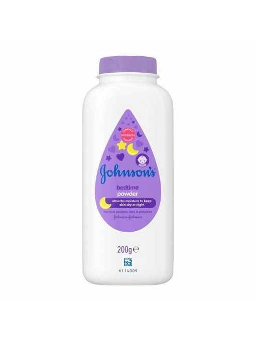 JOHNSON BABY BEDTIME PUDRA DE TALC PENTRU COPII