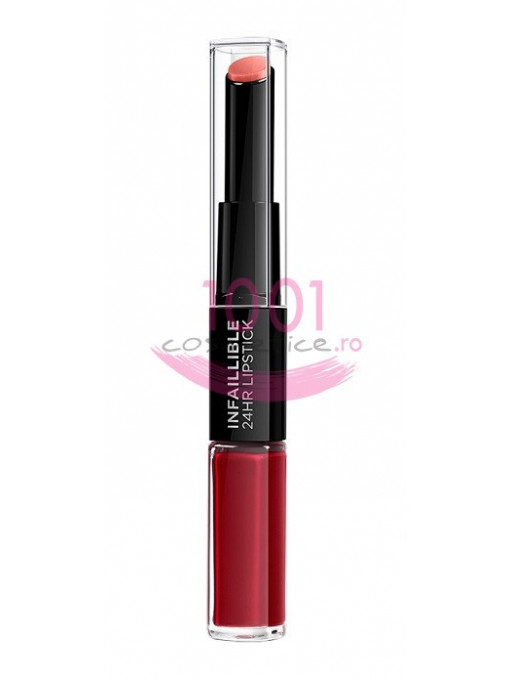 Loreal infaillible 2 step 24h ruj ultrarezistent 700 boundless burgundy 1 - 1001cosmetice.ro