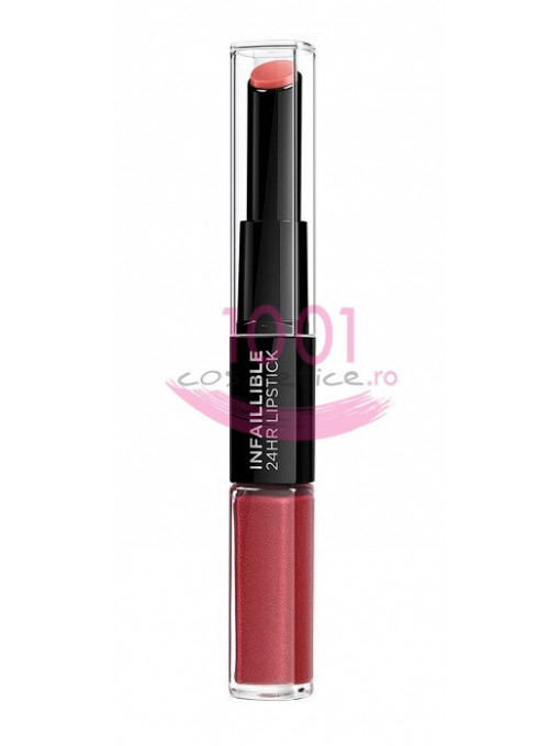 Loreal infaillible 2 step 24h ruj ultrarezistent relentless rouge 507 1 - 1001cosmetice.ro