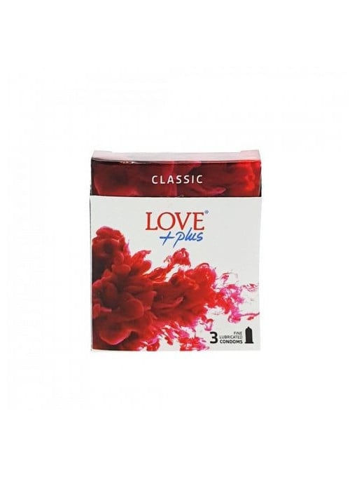 Igiena intima | Love +plus classic prezervative set 3 bucati | 1001cosmetice.ro