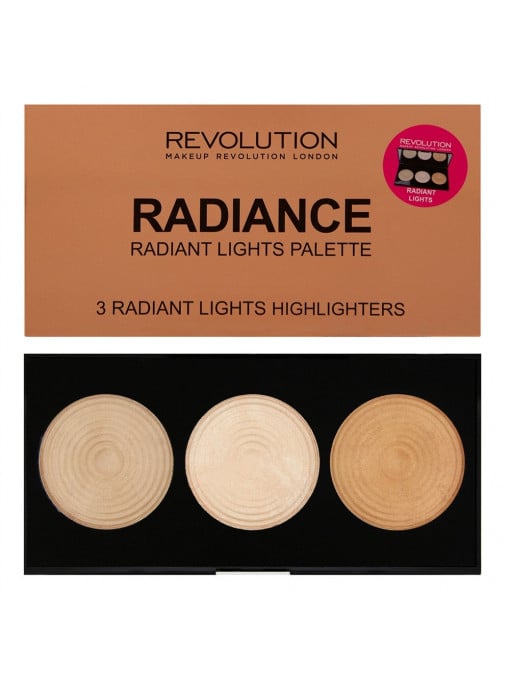 Makeup revolution london highlighter palette radiance 1 - 1001cosmetice.ro