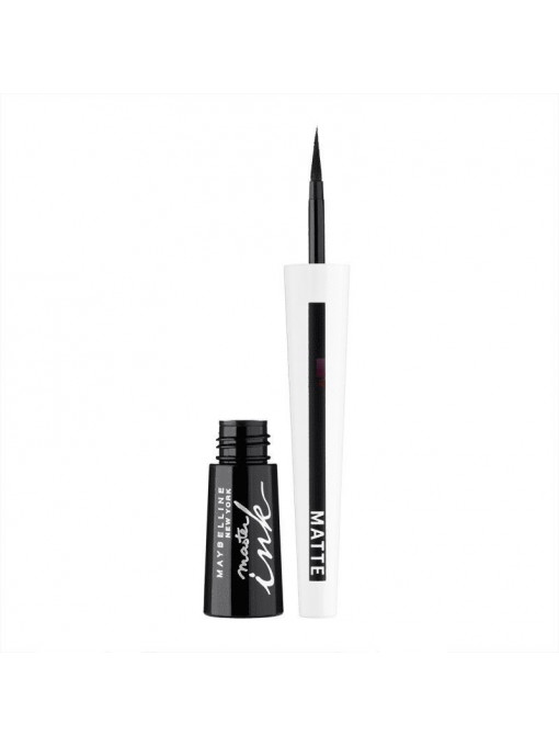 Eyeliner/tus de ochi | Maybelline lasting drama liquid ink matte tus de ochi charcoal black 10 | 1001cosmetice.ro