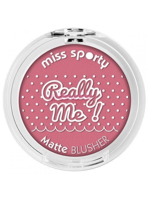 Miss sporty really me! matte blusher blush mat pentru obraz really sweet 102 1 - 1001cosmetice.ro