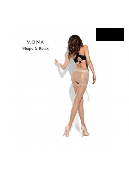 Dressuri / ciorapi dama, mona | Mona shape & relax 20 den ciorapi dama culoarea negru | 1001cosmetice.ro