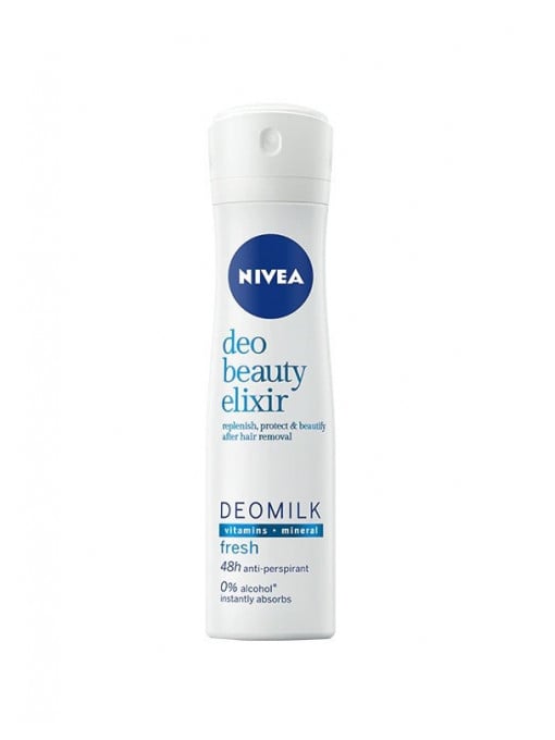 Parfumuri dama, nivea | Nivea beauty elixir deomilk fresh 48h anti-perspirant deodorant spray femei | 1001cosmetice.ro