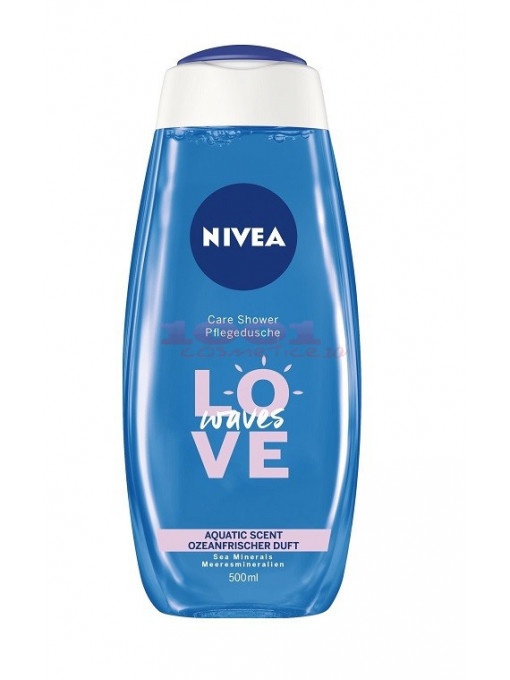 Nivea gel de dus love waves 500 ml 1 - 1001cosmetice.ro