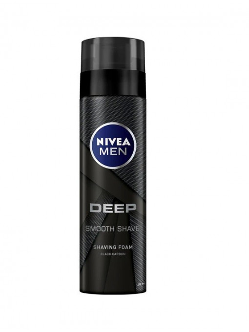 Gel de ras &amp; aparate, nivea | Nivea men comfort deep black carbon spuma de ras | 1001cosmetice.ro