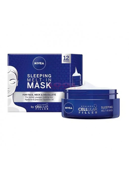 Ten, tip masca: crema | Nivea sleeping mask hyaluron cellular filler masca de noapte | 1001cosmetice.ro